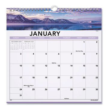 AT-A-GLANCE® Landscape Monthly Wall Calendar, Landscapes Photography, 12 X 12, White-multicolor Sheets, 12-month (jan To Dec): 2022 freeshipping - TVN Wholesale